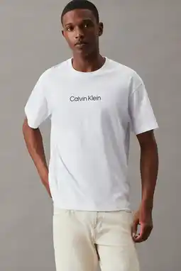 Wehkamp Calvin Klein regular fit T-shirt van katoen bright white aanbieding