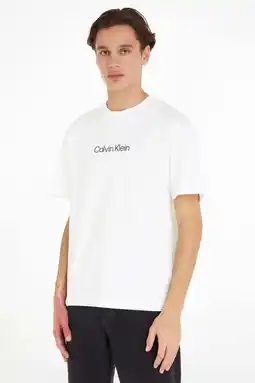 Wehkamp Calvin Klein regular fit T-shirt van katoen bright white aanbieding