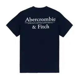 Wehkamp Abercrombie & Fitch jersey T-shirt met backprint donkerblauw aanbieding