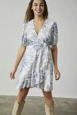 Wehkamp SisterS Point wikkel-/overslagjurk blauw aanbieding