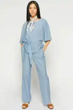 Wehkamp Mos Mosh regularwaist casual broek lichtblauw aanbieding