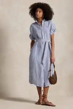Wehkamp Polo Ralph Lauren blousejurk blauw aanbieding