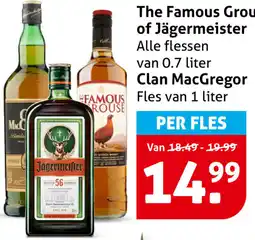 Hoogvliet The Famous Grouse of Jägermeister, Clan MacGregor aanbieding