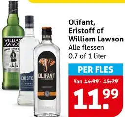 Hoogvliet Olifant, Eristoff of William Lawson aanbieding