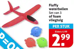 Hoogvliet Fluffy waterballen of foam vliegtuig aanbieding
