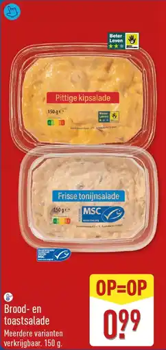 ALDI Brood en toastsalade aanbieding