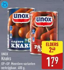 ALDI Unox knaks aanbieding