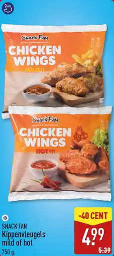 ALDI Snack fan Kippenvleugels mild of hot aanbieding