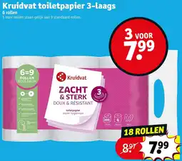 Kruidvat Kruidvat toiletpapier 3-laags aanbieding
