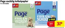 Kruidvat Page vochtig toiletpapier aanbieding