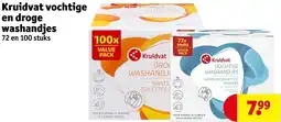 Kruidvat Kruidvat vochtige en droge washandjes aanbieding
