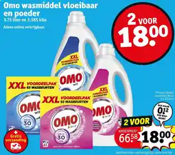 Kruidvat Omo wasmiddel vloeibaar en poeder aanbieding