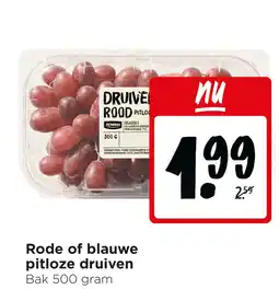 Jumbo Rode of blauwe pitloze druiven aanbieding
