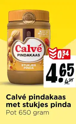 Jumbo Calvé pindakaas met stukjes pinda aanbieding