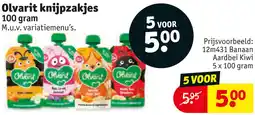 Kruidvat Olvarit knijpzakjes aanbieding