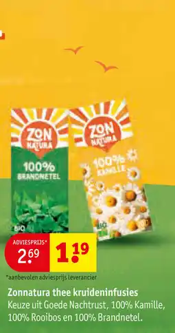 Kruidvat Zonnatura thee kruideninfusies aanbieding