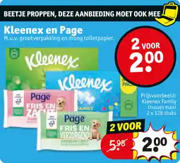 Kruidvat Kleenex en Page aanbieding