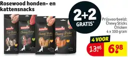 Kruidvat Rosewood honden en kattensnacks aanbieding