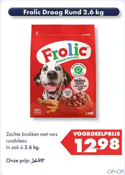 Huisdier Voordeelshop Frolic Droog Rund 2.6 kg aanbieding