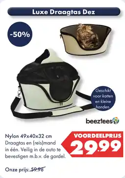 Huisdier Voordeelshop Luxe Draagtas Dez aanbieding