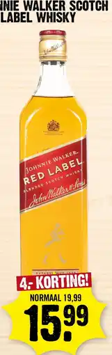 Super Dirck 3 Johnnie walker scotch red label whisky aanbieding
