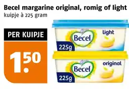 Poiesz Becel margarine original, romig of light aanbieding