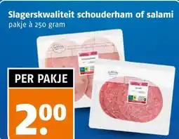 Poiesz Slagerskwaliteit schouderham of salami aanbieding
