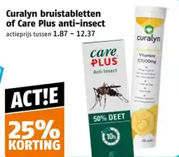 Poiesz Curalyn bruistabletten of Care Plus anti-insect aanbieding