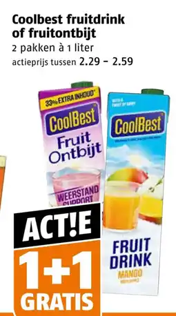Poiesz Coolbest fruitdrink of fruitontbijt aanbieding