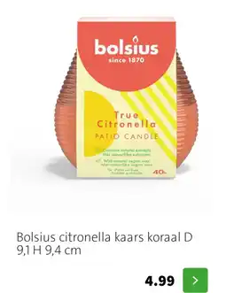 Intratuin Bolsius citronella kaars koraal aanbieding