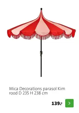 Intratuin Mica Decorations parasol Kim aanbieding
