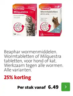 Intratuin Beaphar wormen middelen aanbieding