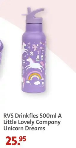 Bruna RVS Drinkfles 500ml A Little Lovely Company Unicorn Dreams aanbieding