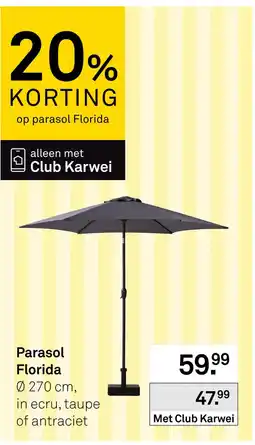 Karwei Parasol Florida aanbieding