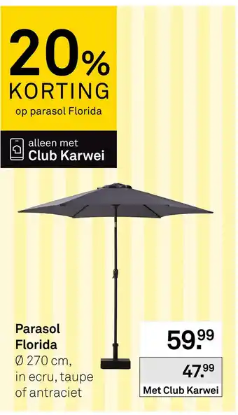 Karwei Parasol Florida aanbieding