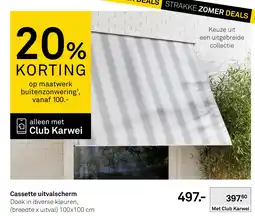 Karwei Cassette uitvalscherm aanbieding