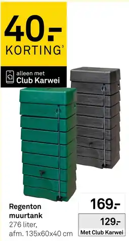 Karwei Regenton muurtank aanbieding