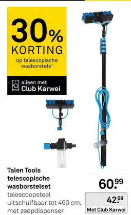 Karwei Talen Tools telescopische wasborstelset aanbieding