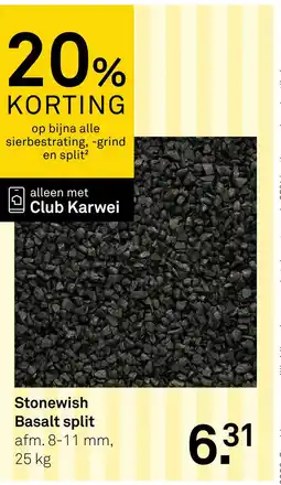 Karwei Stonewish Basalt split aanbieding