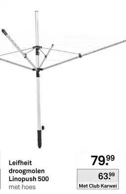 Karwei Leifheit droogmolen Linopush 500 aanbieding