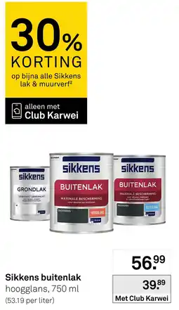 Karwei Sikkens buitenlak aanbieding