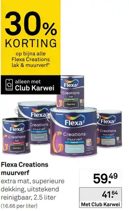 Karwei Flexa Creations muurverf aanbieding