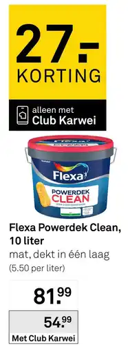 Karwei Flexa Powerdek Clean 10 liter aanbieding