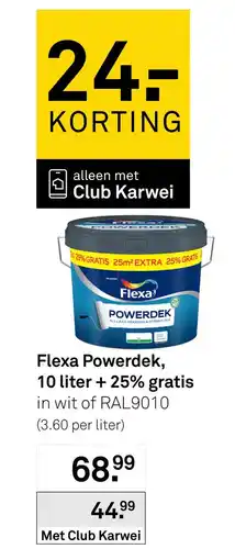 Karwei Flexa Powerdek 10 liter +25% gratis aanbieding