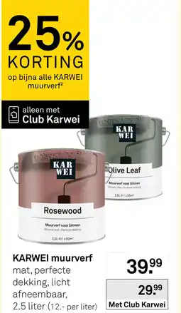 Karwei Karwei muurverf aanbieding