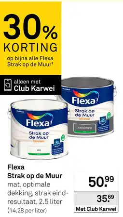 Karwei Flexa Strak op de Muur aanbieding