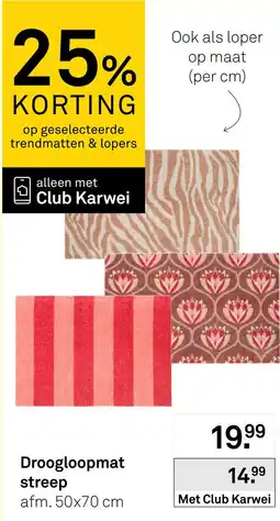 Karwei Droogloopmat streep aanbieding