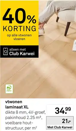 Karwei vtwonen laminaat XL aanbieding