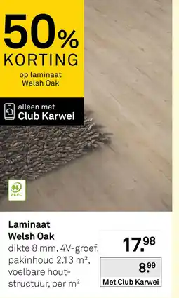 Karwei Laminaat Welsh Oak aanbieding