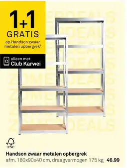 Karwei Handson zwaar metalen opbergrek aanbieding